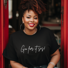 Load image into Gallery viewer, Go For It Sis! Pep Talk Black Short-Sleeve Unisex T-Shirt