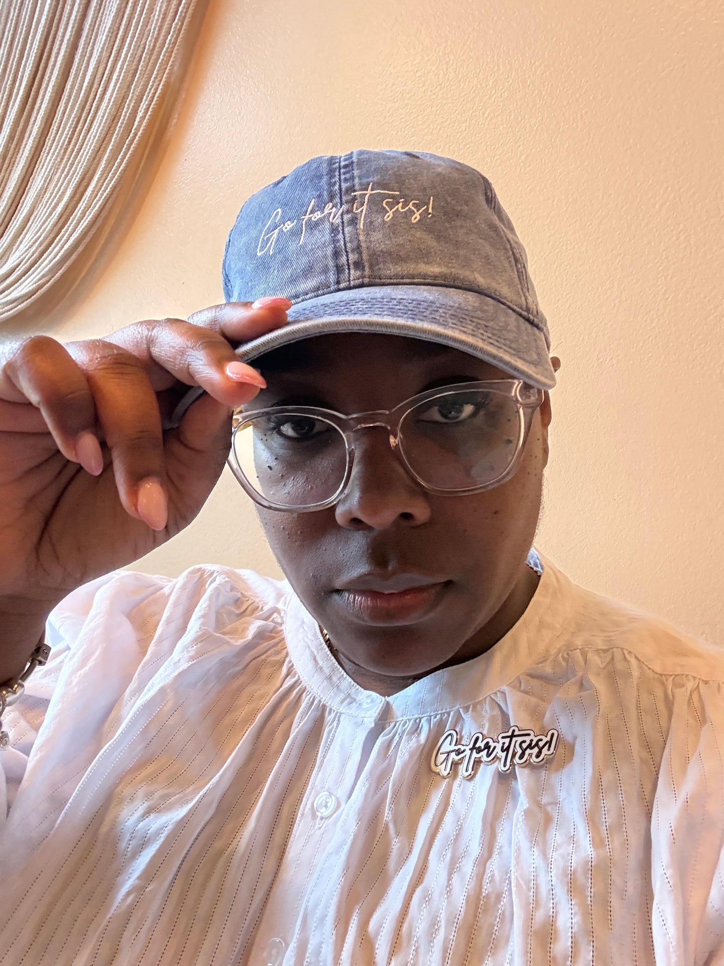 Go For It Sis! Denim Hat