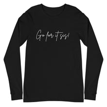 Load image into Gallery viewer, Go For It Sis! Pep Talk Long Sleeve Tee