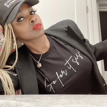 Load image into Gallery viewer, Go For It Sis! Pep Talk Black Short Sleeve Tee (Special)